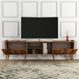 Hanah Home Lotus - 1340 Mueble de TV Rústico Bohemio Nogal